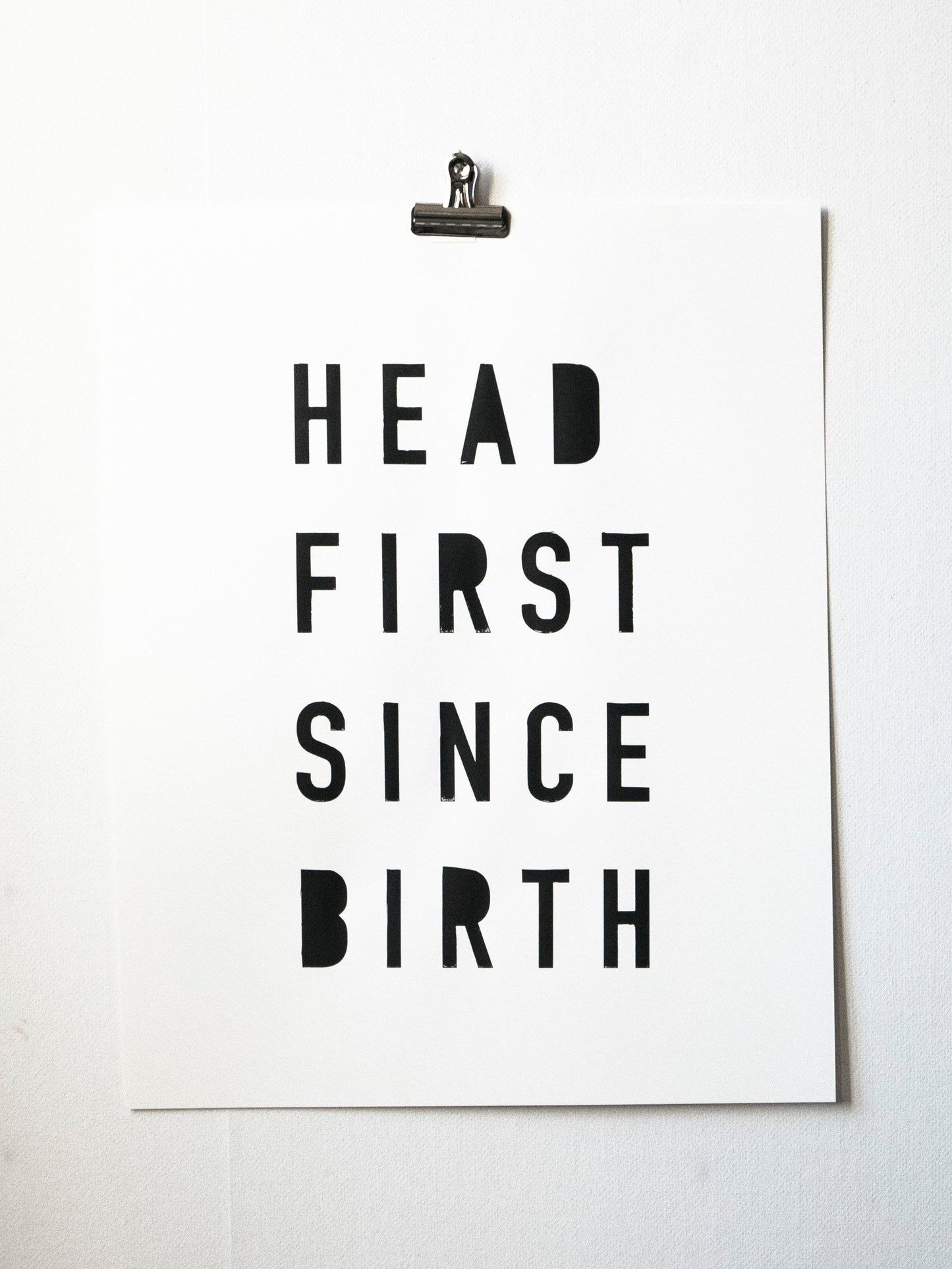 Head First - screen print