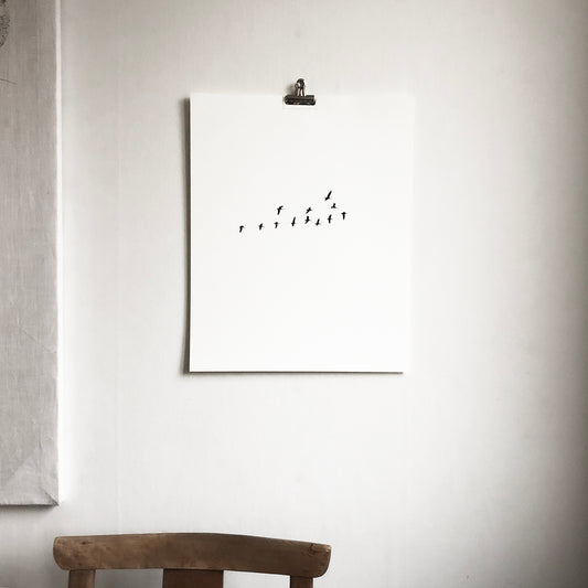 Birds Flock – screen print