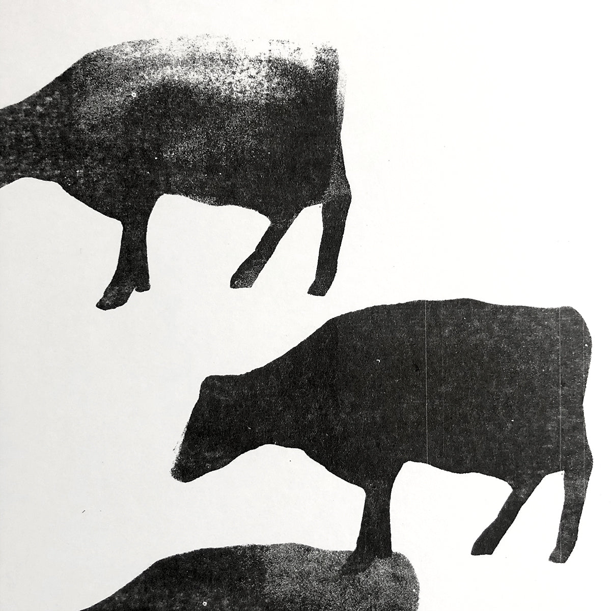 Cows - riso print